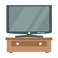 Illustration of LCD TV flat icon