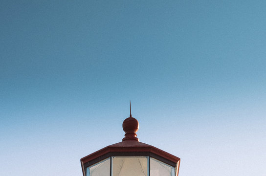 Low angle view of roof finial