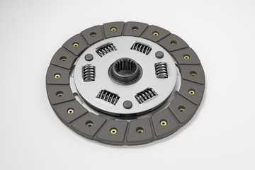 Spare parts for car and truck clutch disk. Transmission auto parts. 3d rendering