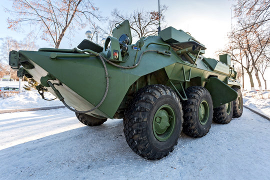 The unified command-staff vehicle R-149MA1 of russian army based on the BTR-80