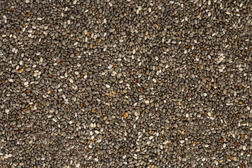 Close-up texture of chia seeds, as background.