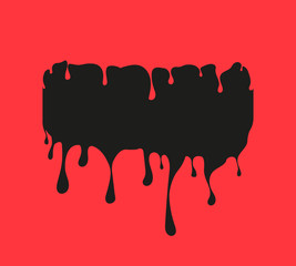 Vector dripping paint.Paint drips background.Paint dripping. abstract blob.Background.Set.