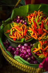Sambal Ingredients for traditional fried tofu