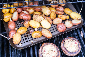 Grilling potatoes