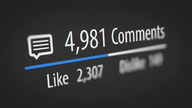  Comment Counter Counting Up.  (Social Media Concept)