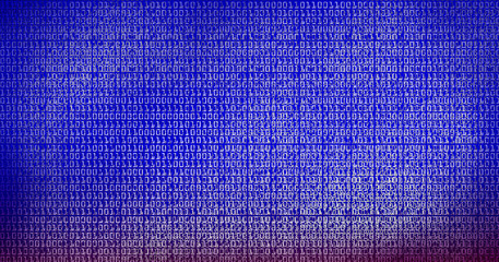 number binary digit on gradient dark blue background, abstract digital background concept