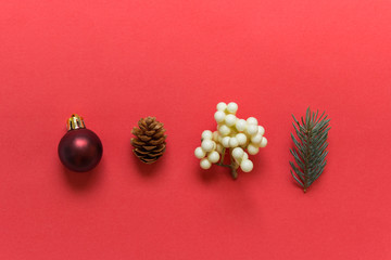 Four decorative Christmas elements