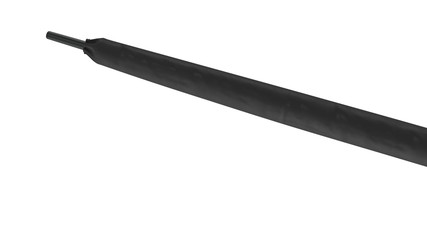 Umbrella parasol closed, close view. 3D rendering