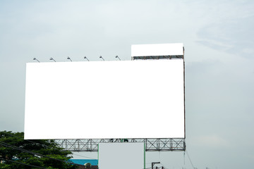 billboard blank and blue sky