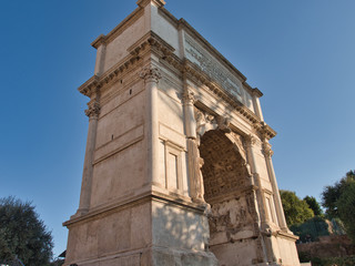 Ancient Roman Arch Covering the Entrance to the Forum Romanum
