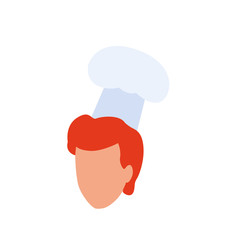 avatar man with chef hat icon, flat design