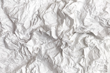 many sheets of crumpled paper with selective focus