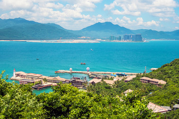 Beautiful sunny beach of Boundary island near Sanya, Hainan island, South China sea, China, Asia