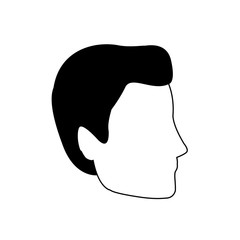 avatar man face icon, flat design