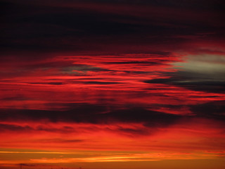 atardecer rojo naranja