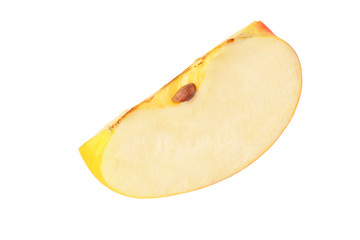 cut of red apple isolated on a white background