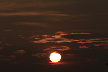 sunset over the sea