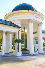 Obraz premium Marianske Lazne/Czech Republic - October 14 2019: Autumn images from spa area of Marianske Lazne (Marienbad Kurort)