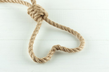 noose and heart of rope