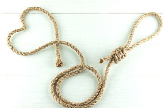 noose and heart of rope