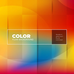Liquid color background design with square cells. Fluid gradient shapes composition. Multicolor Futuristic design posters. Eps10 vector.