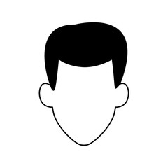 avatar man face icon, flat design