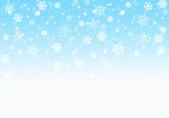 Naklejka na ściany i meble Blue Winter Background with snowflakes for your own creations