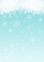 Blue Winter Background with snowflakes for your own creations