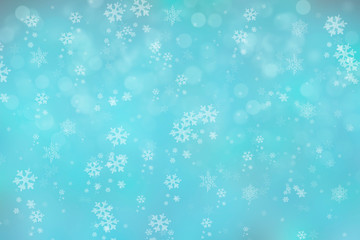 Blue Winter Background with snowflakes for your own creations