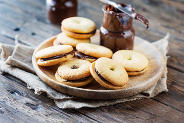 Homemade cookies with chocolate