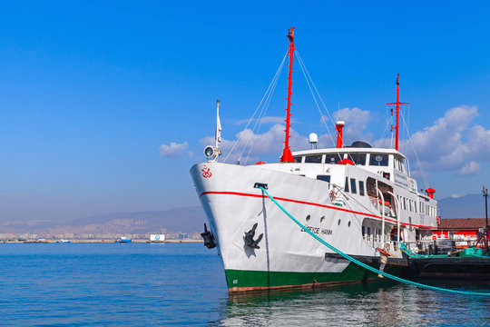 Museum Ship moored in Izmir city, Turkey