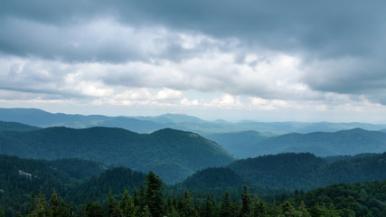 Fototapeta na wymiar panorama of breathtaking mountain views