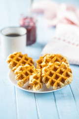Tasty sweet waffles.