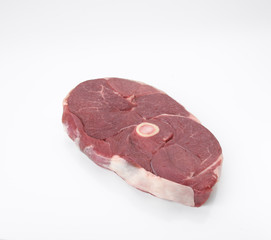 raw center cut bone-in lamb steak
