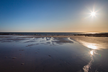 Late afternoon sunshine at the coast, on the Hebridean island of South Uist