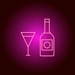 American, drink, glass, icon. Modern American USA vector icon - neon vector. Can be used for web, mobile