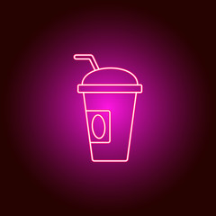 American, lemonade, icon. Modern American USA vector icon - neon vector. Can be used for web, mobile