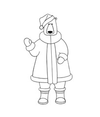 Vector bear. Drawing bear isolated on a white background. Vector Illustration