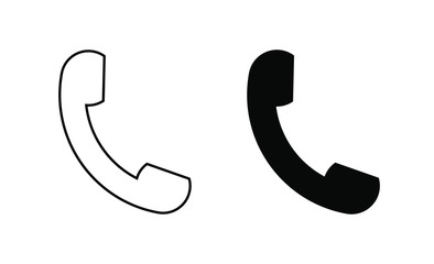 Phone icon in trendy flat style isolated on white background. Telephone symbol. Vector illustration.