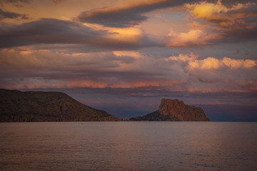 Beautiful sunset in Altea, Spain