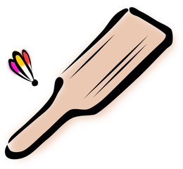 日本の伝統的な遊びである羽根つきに使われる羽子板と羽根