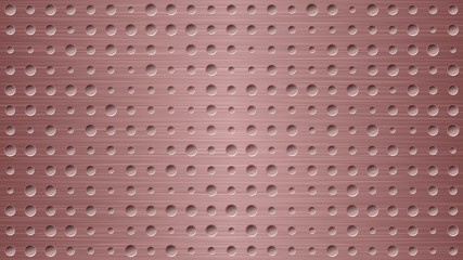 Abstract metal background with holes in light red colors