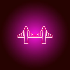 American, bridge, icon. Modern American USA vector icon - neon vector. Can be used for web, mobile