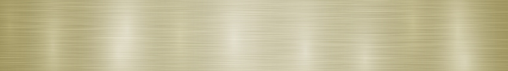 Fototapeta premium Abstract horizontal metal banner or background with glares in light golden colors