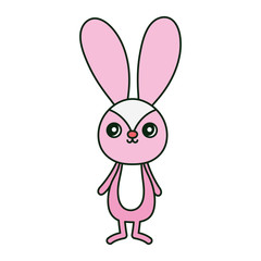 cute rabbit character merry christmas