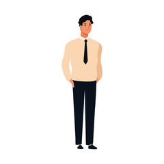 cartoon young man icon image