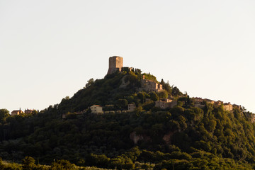Obraz premium Landscape of medieval village Rocca d'Orcia in Tuscany, Italy.