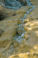Bagno Vignoni hot spring of thermal water baths in Tuscany, Italy.