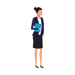 avatar business woman standing icon