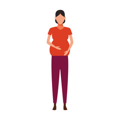 Fototapeta premium avatar pregnant woman icon, flat design